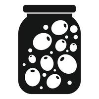 olijven pot icoon gemakkelijk vector. voedsel augurk vector