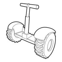 eco Segway icoon, schets stijl vector