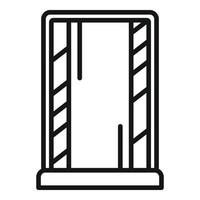 ontwerp douche cabine icoon schets vector. glas deur vector