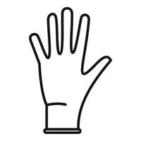 hand- handschoen icoon schets vector. medisch latex vector