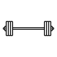 Sportschool barbell icoon schets vector. gezond sport vector