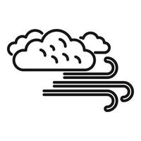 storm wind wolk icoon schets vector. regen voorspelling vector