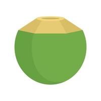versheid kokosnoot icoon vlak geïsoleerd vector
