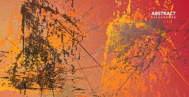 abstract grunge structuur zwart oranje kleur achtergrond vector