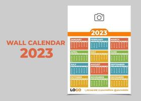 muur kalender ontwerp 2023 vector