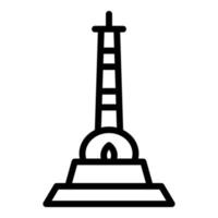 Nepal stoepa icoon schets vector. horizon tempel vector