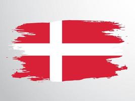 Denemarken borstel geschilderd vlag vector