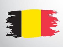 vlag van belgie geschilderd met een borstel. vector