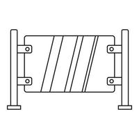 glas poort icoon, schets stijl vector