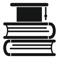 diploma uitreiking boek stack icoon gemakkelijk vector. Universiteit studie vector