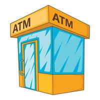 Geldautomaat icoon, tekenfilm stijl vector