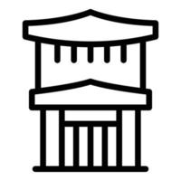 Japan huis icoon schets vector. toren tempel vector