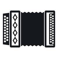 accordeon icoon, gemakkelijk stijl vector