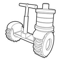 Segway accu icoon, schets stijl vector