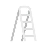 aluminium ladder icoon vlak geïsoleerd vector