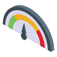 vaardigheid niveau dashboard icoon isometrische vector. beginner opleiding vector