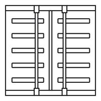 jaloezie icoon, schets stijl vector