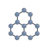 nanotechnologie molecuul structuur icoon vlak geïsoleerd vector