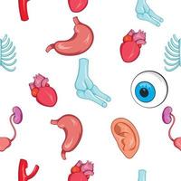 patroon van inwendige organen, cartoonstijl vector
