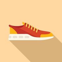 Sportschool sneaker icoon vlak vector. rennen ontwerp vector