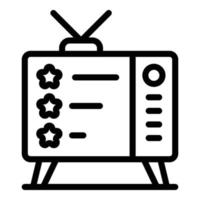 TV quiz icoon schets vector. poster tonen vector