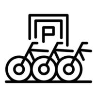 verkeer fiets parkeren icoon schets vector. staan station vector