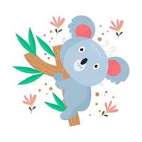 koala tekenfilm tekens geschikt voor kinderen kleding ontwerpen vector