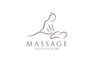 lichaam massage logo, lichaam spa centrum icoon, massage salon, spa, kom tot rust, verjongen, essentieel olie, wit achtergrond, vector illustratie