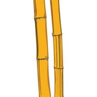vector vlak ontwerp van bamboe stengel
