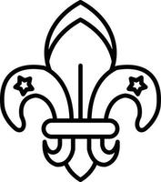 fleur de lis creatief icoon ontwerp vector