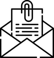 vastmaken het dossier e-mail creatief icoon ontwerp vector