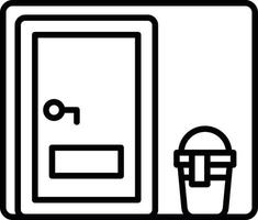 kamer deur creatief icoon ontwerp vector