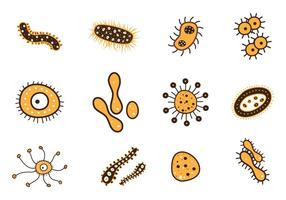 Bacteria Mould set vector