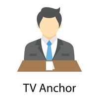 modieus TV anker vector