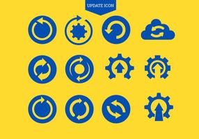 Set Update Icon Refresh of Repeat Symbol vector