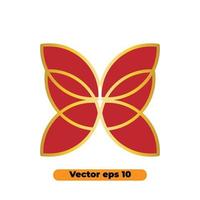 vlinder gouden symbool illustrator ontwerp. abstract icoon kan worden gebruikt voor logos vector