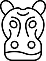 nijlpaard creatief icoon ontwerp vector