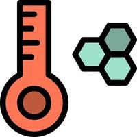 temperatuur temperatuur meter thermometer vlak kleur icoon vector icoon banier sjabloon