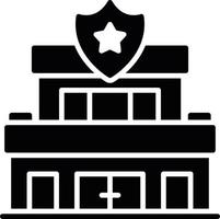 Politie station creatief icoon ontwerp vector