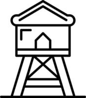 uitkijktoren creatief icoon ontwerp vector