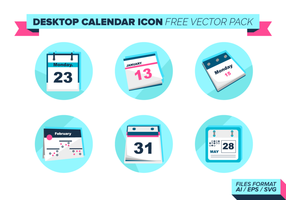 Desktop Calendar Icon Gratis Vector Pack