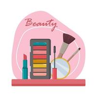 samenstelling reeks van helder decoratief cosmetica. vector illustratie