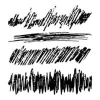 reeks van vier schetsen kattebelletje smeren rechthoeken. hand- getrokken potlood krabbelen. vector illustratie.