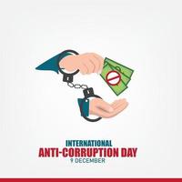 vector illustratie van Internationale anti-corruptie dag. gemakkelijk en elegant ontwerp