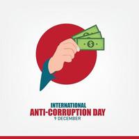 vector illustratie van Internationale anti-corruptie dag. gemakkelijk en elegant ontwerp