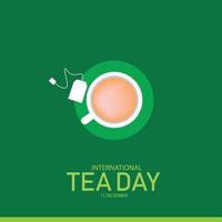 vector illustratie van Internationale thee dag. gemakkelijk en elegant ontwerp
