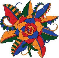 abstract kleurrijk illustratie van bloem bloemblad fabriek voor achtergrond, decoratie, ornament vector