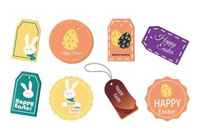 Gratis Pasen Gift Tag en Kaarten Vector