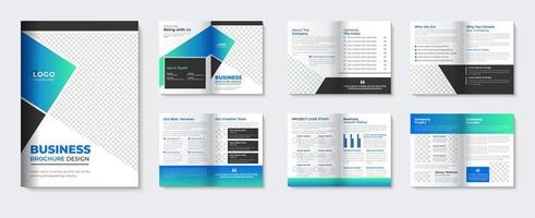 zakelijke brochure sjabloon en minimalistische boekje bedrijf profiel Hoes bladzijde brochure ontwerp voor bedrijf agentschap vector