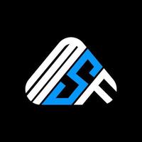msf brief logo creatief ontwerp met vector grafisch, msf gemakkelijk en modern logo.